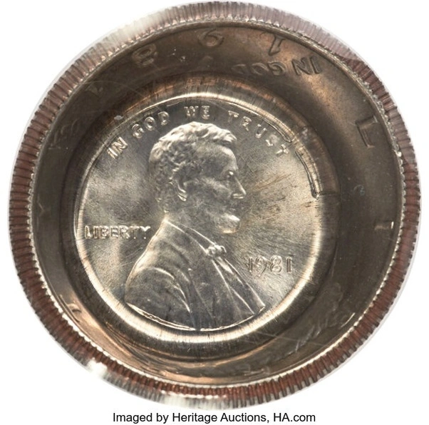 1981-Lincoln-Cent-On-Kennedy-Half?